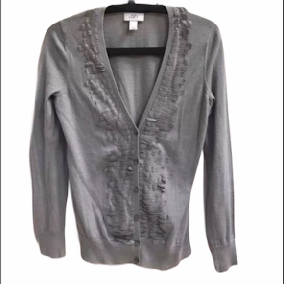 LOFT Sweaters - Ann Taylor Loft wool cotton grey cardigan
